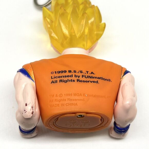 VTG Dragon Ball Z Super Saiyan Goku 1999 Clip-On Light-Up Keychain Anime - WORKS - Picture 7 of 12